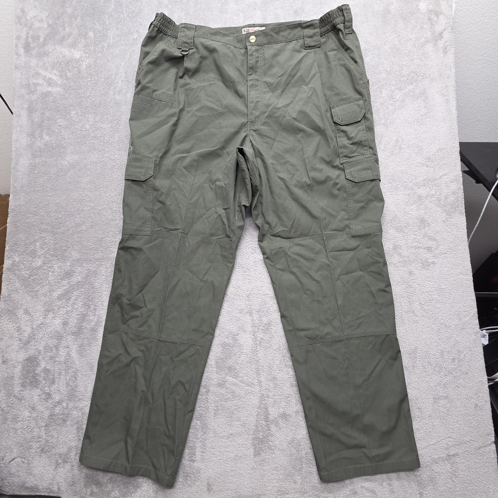 5.11 Tactical Pants Mens Measured 42x32 Green Cargo Relaxed Fit Canvas